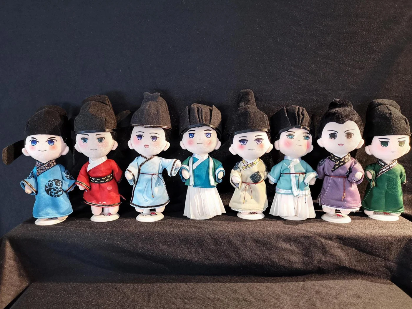 A collection of original Chinese cultural character dolls